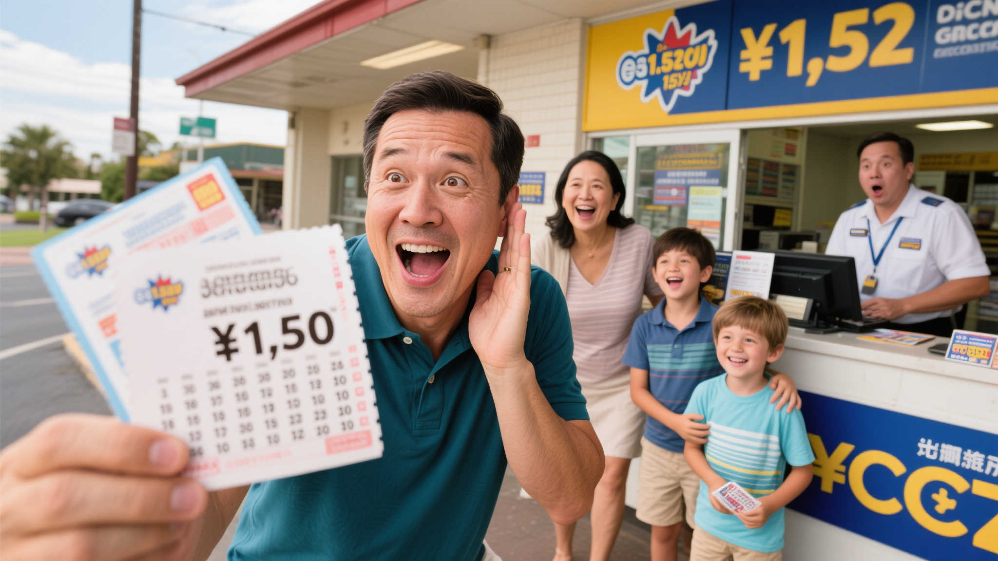 男子误以为中奖15万实则1.5亿，携家人出国度假