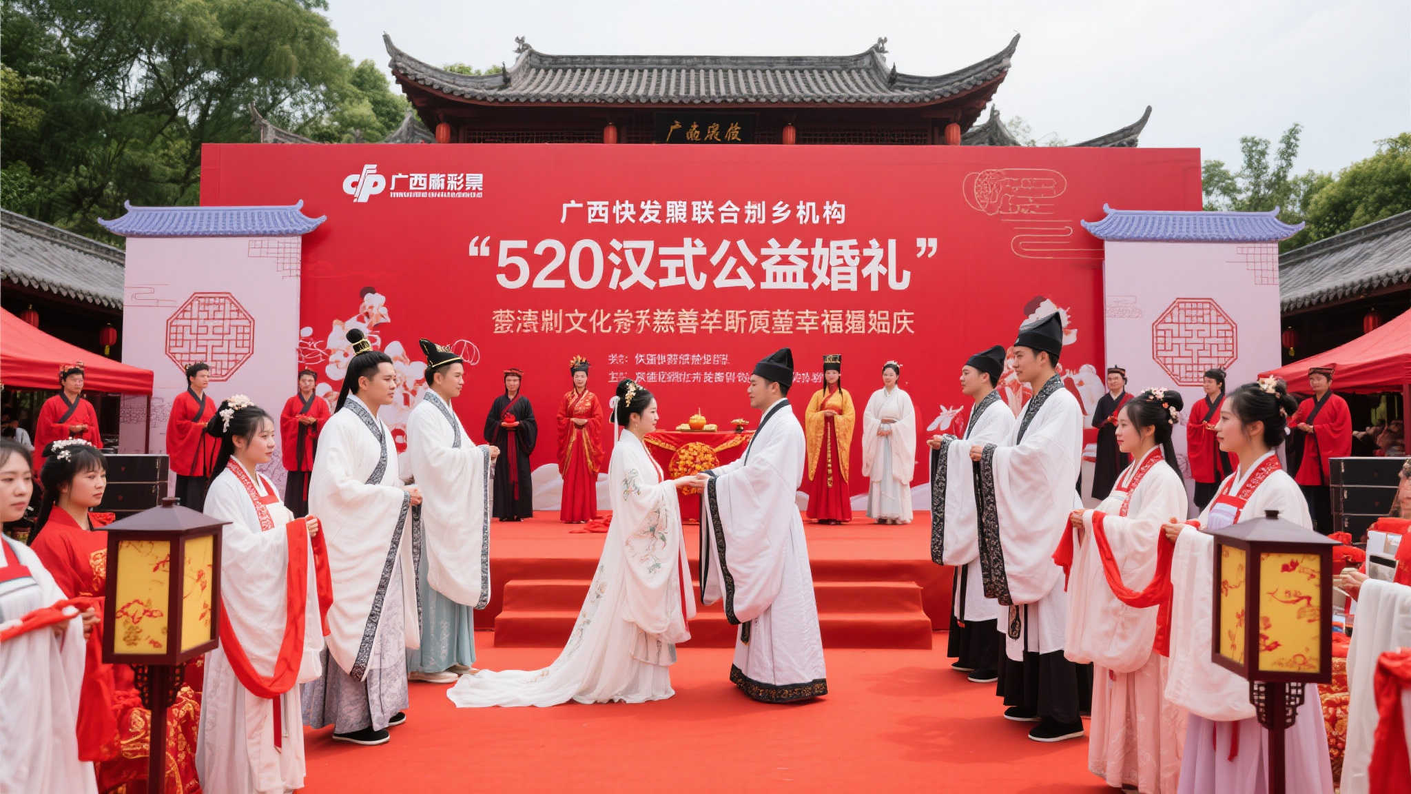 爱心凝聚 福满邕城 广西福彩助力520汉式公益婚礼