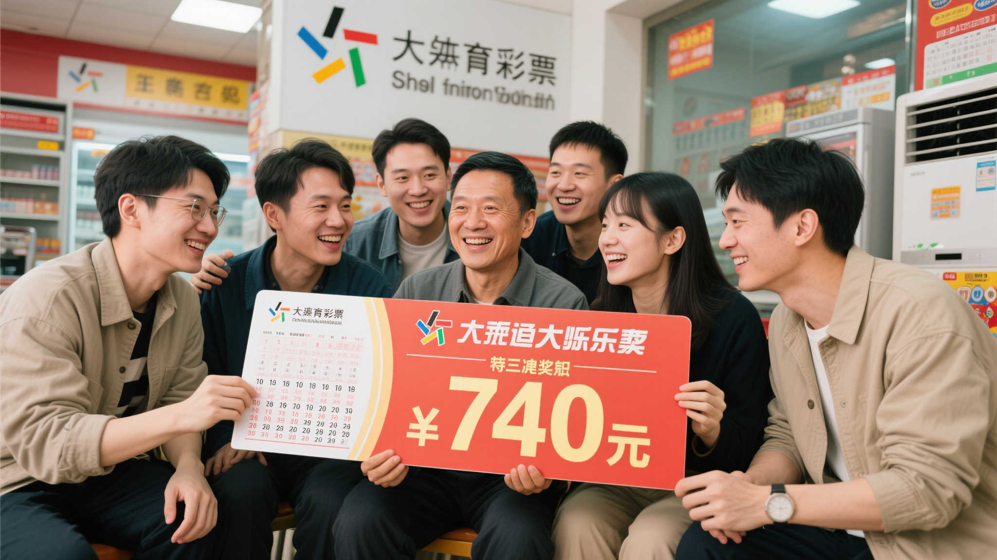老友联手喜中大乐透740万，彩票出自体彩终端机