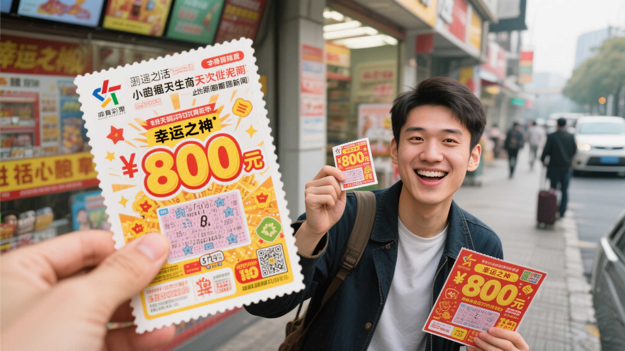 小伙出差巧遇刮刮乐 80 万大奖，当天接连中奖喜讯不断