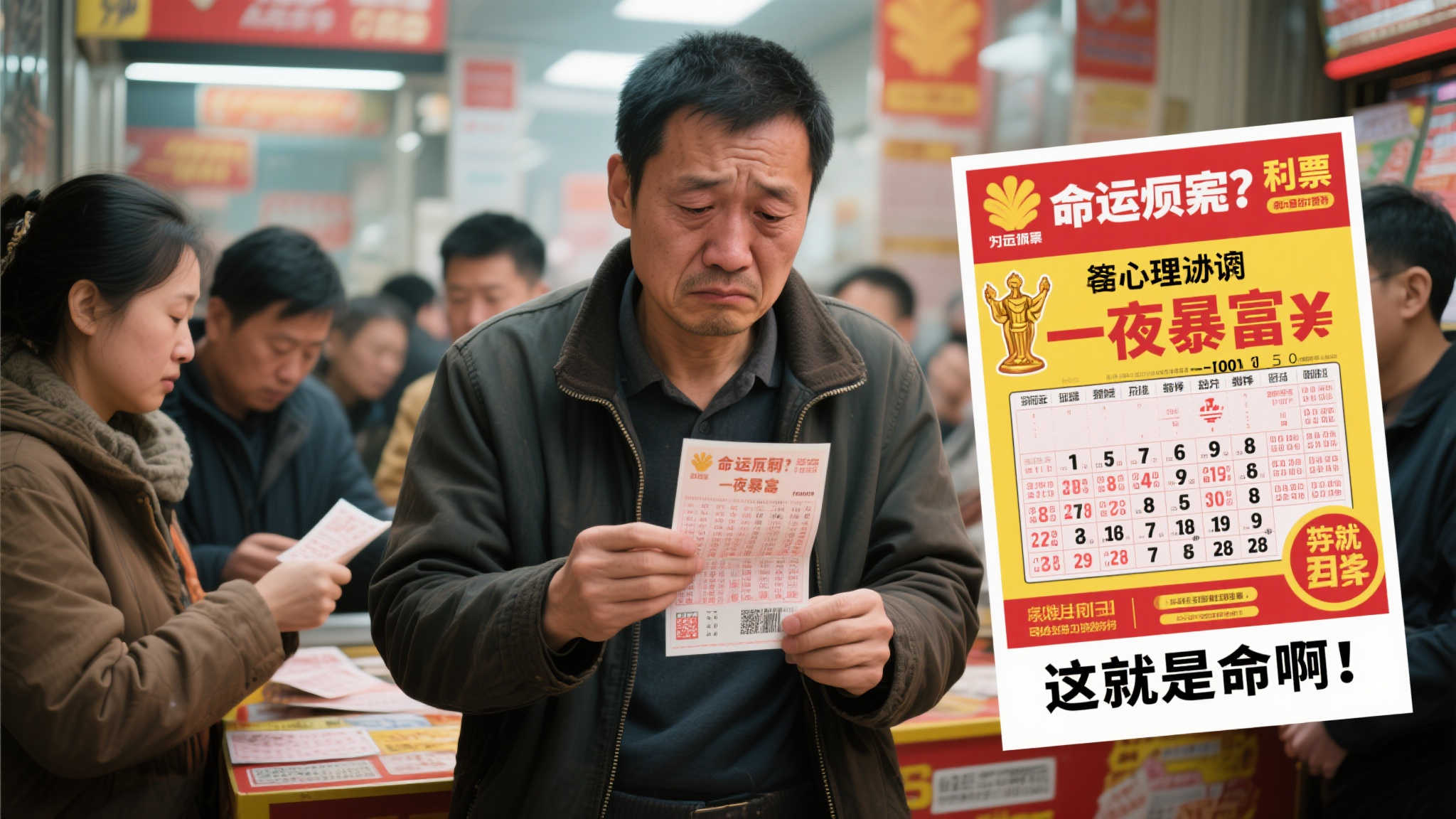 男子因1号之差与6亿彩票大奖擦肩而过，仅获700万：命中注定