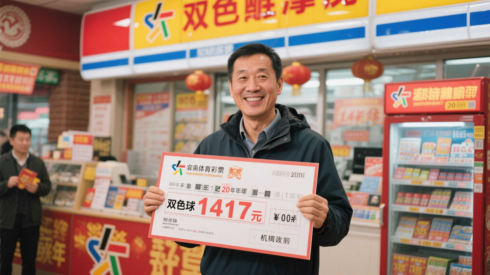 男子购彩20年不间断 机选改号喜中双色球1417万